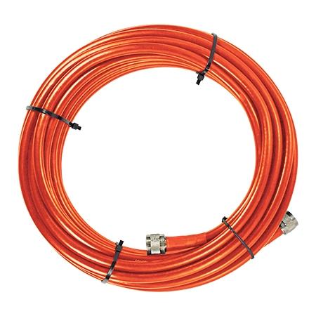 30 ft SC400 Ultra Low Loss Coax Plenum Fire Rated Cable with N-Male connectors - Orange