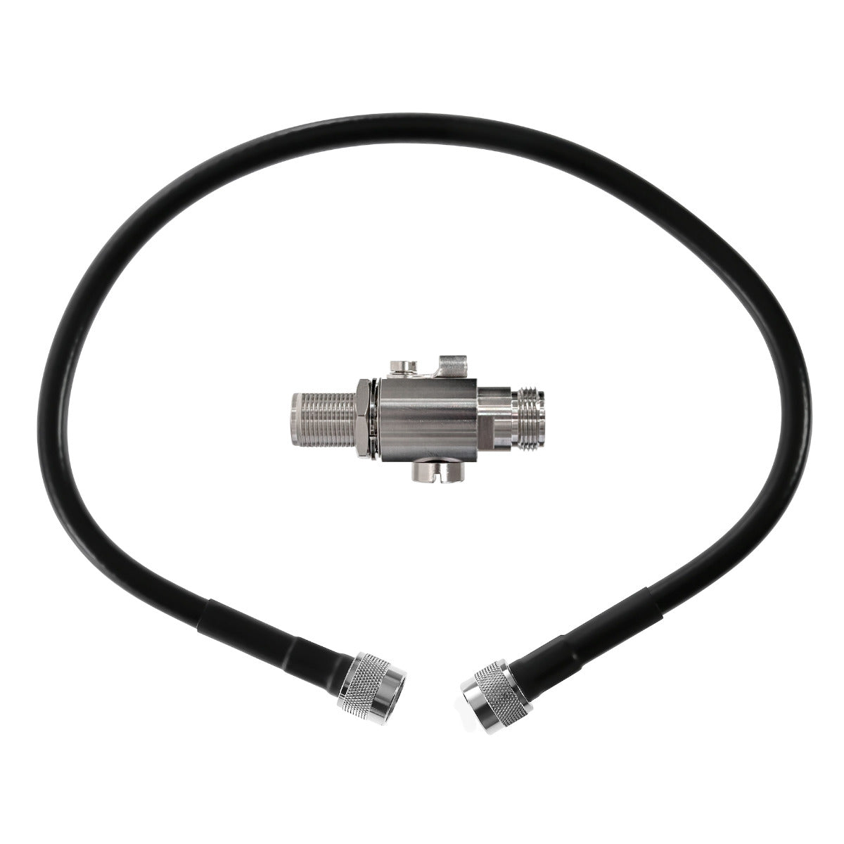 Lightning Surge Protector with 2' Ultra Low Loss Coax Cable | 850050