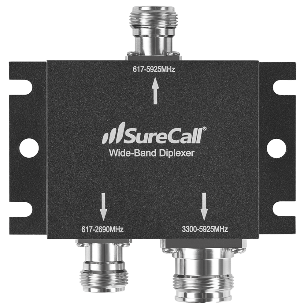 SureCall 2-Way UWB Diplexer DC Bypass with 4.3-10 Female and N-Female