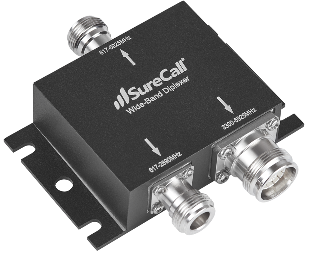 SureCall 2-Way UWB Diplexer DC Bypass with 4.3-10 Female and N-Female