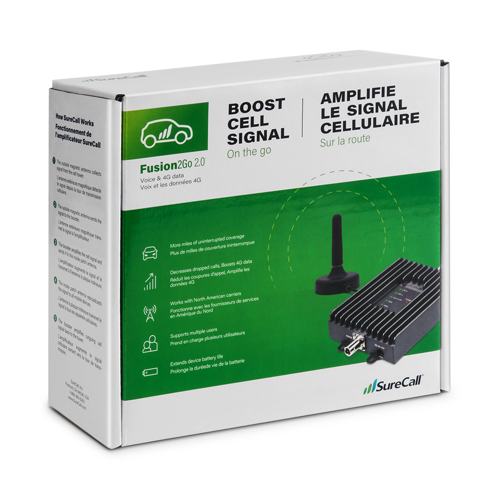 SureCall Fusion2Go 2.0 4G Extreme Mobile Signal Booster Kit - Box