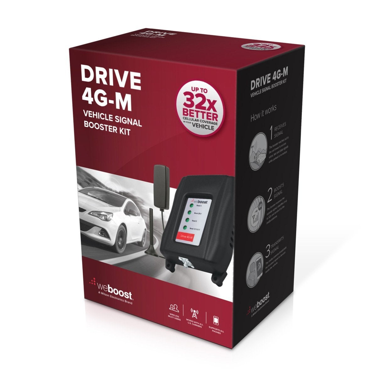 weBoost 470121 Drive 4G-M Mobile Signal Booster Kit - Box