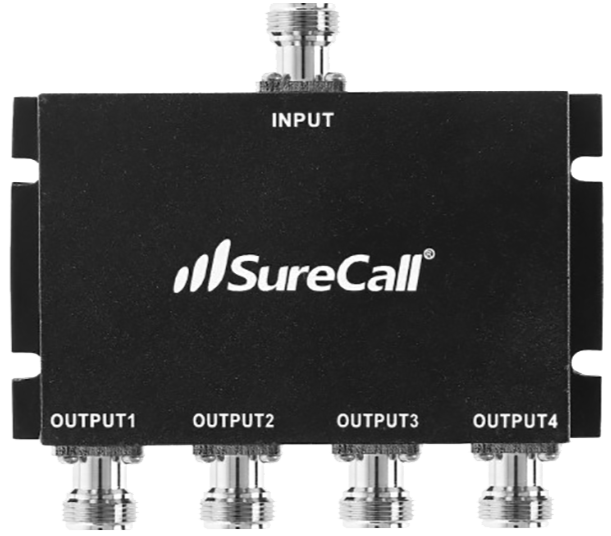 SureCall SC-WS-4-5G 50 Ohm Ultra-Wideband Four-Way Signal Splitter (617-2700 MHz)