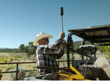 Attaching the weBoost SxS antenna to the roll cage with the quick release