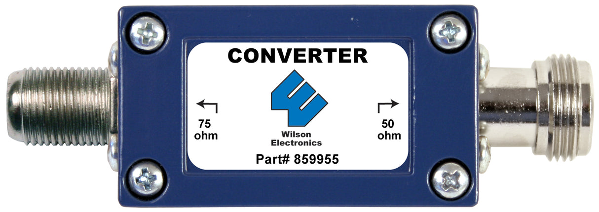 Wilson 859955 50 Ohm N-Female to 75 Ohm F-Female Converter [Discontinued]