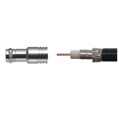 F-Male Compression Connectors (971150-10) for RG11 Cable - 10 Pack