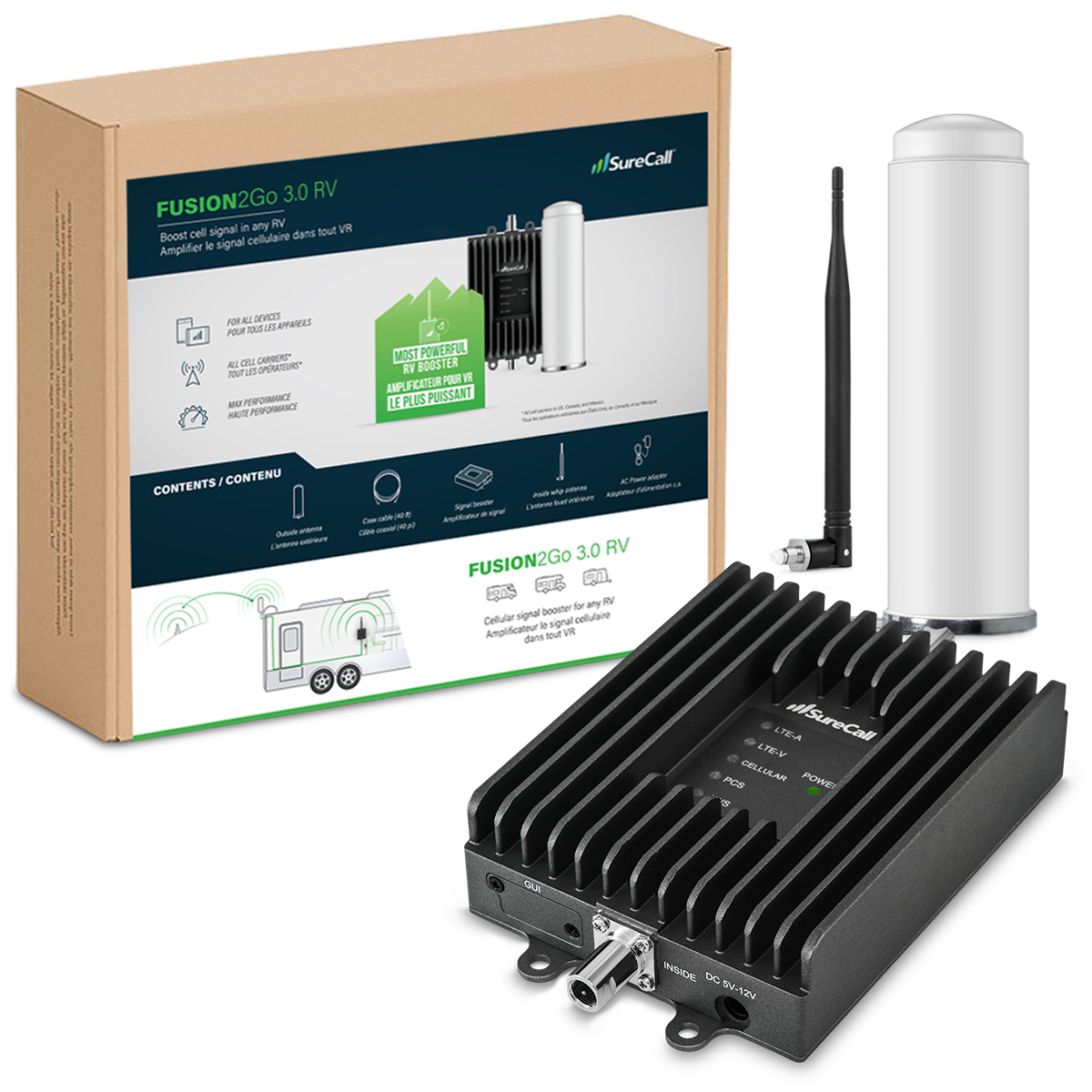 SureCall Fusion2Go 4G Extreme RV Signal Booster Kit – UberSignal