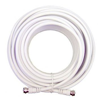 30' White RG6 Low Loss Coax Cable (950630)
